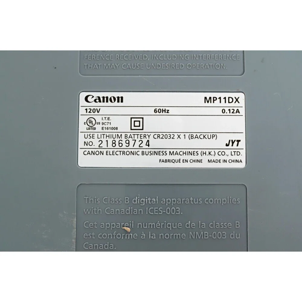 Canon MP11DX 12 Digit Printing Calculator Clock Calendar Tested Working